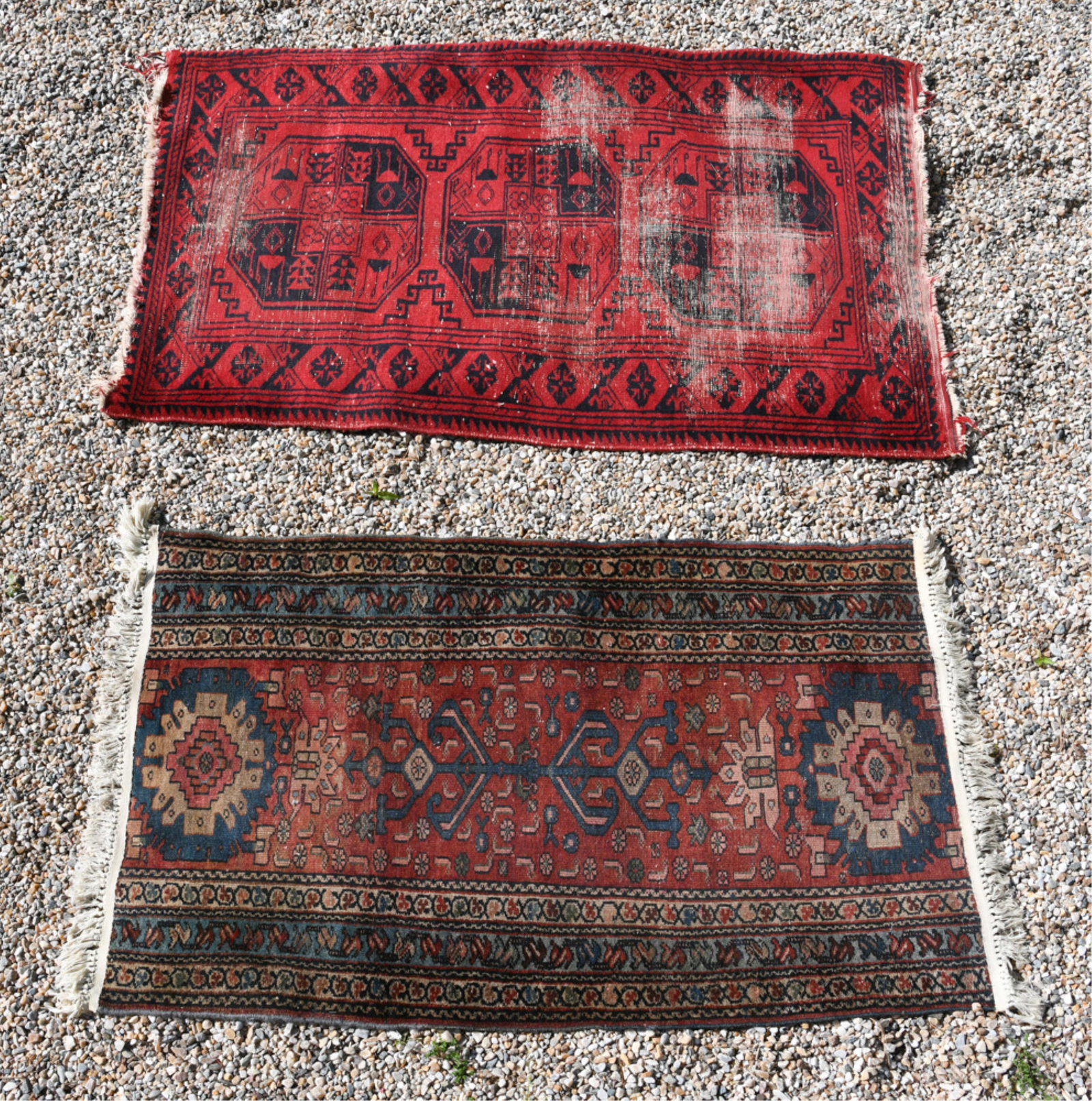 (2) VINTAGE HANDS WOVEN CAUCASIAN RUGS (1 of 9)