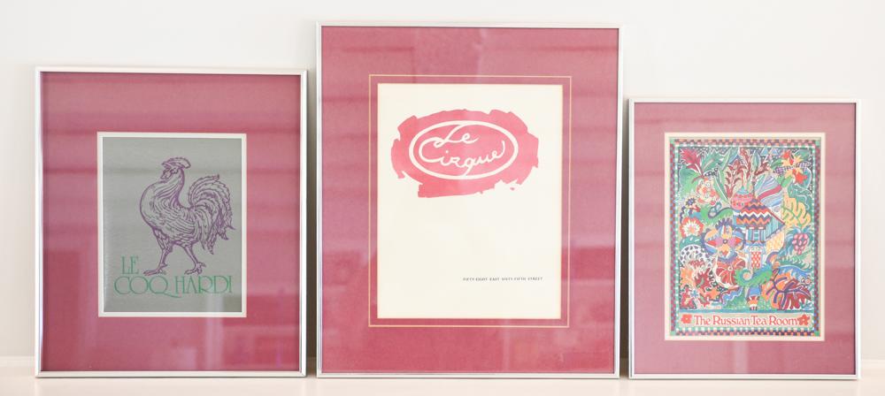 (3) VINTAGE PRINTS FOR RESTURANTS (1 of 9)