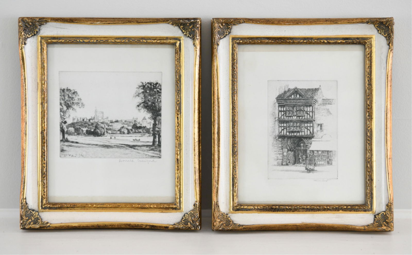 (2) ENGLISH ARCHITECTURAL ENGRAVINGS (1 of 10)