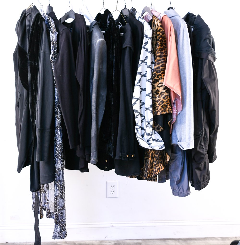 GROUPING OF BOUTIQUE STYLE JACKETS: Including brands like: Lola and Sophie, Adrienne Landau, Monari, Grace, Comfy, Adidas, etc. Size: M-L Condition: Used, showing minor signs of use.