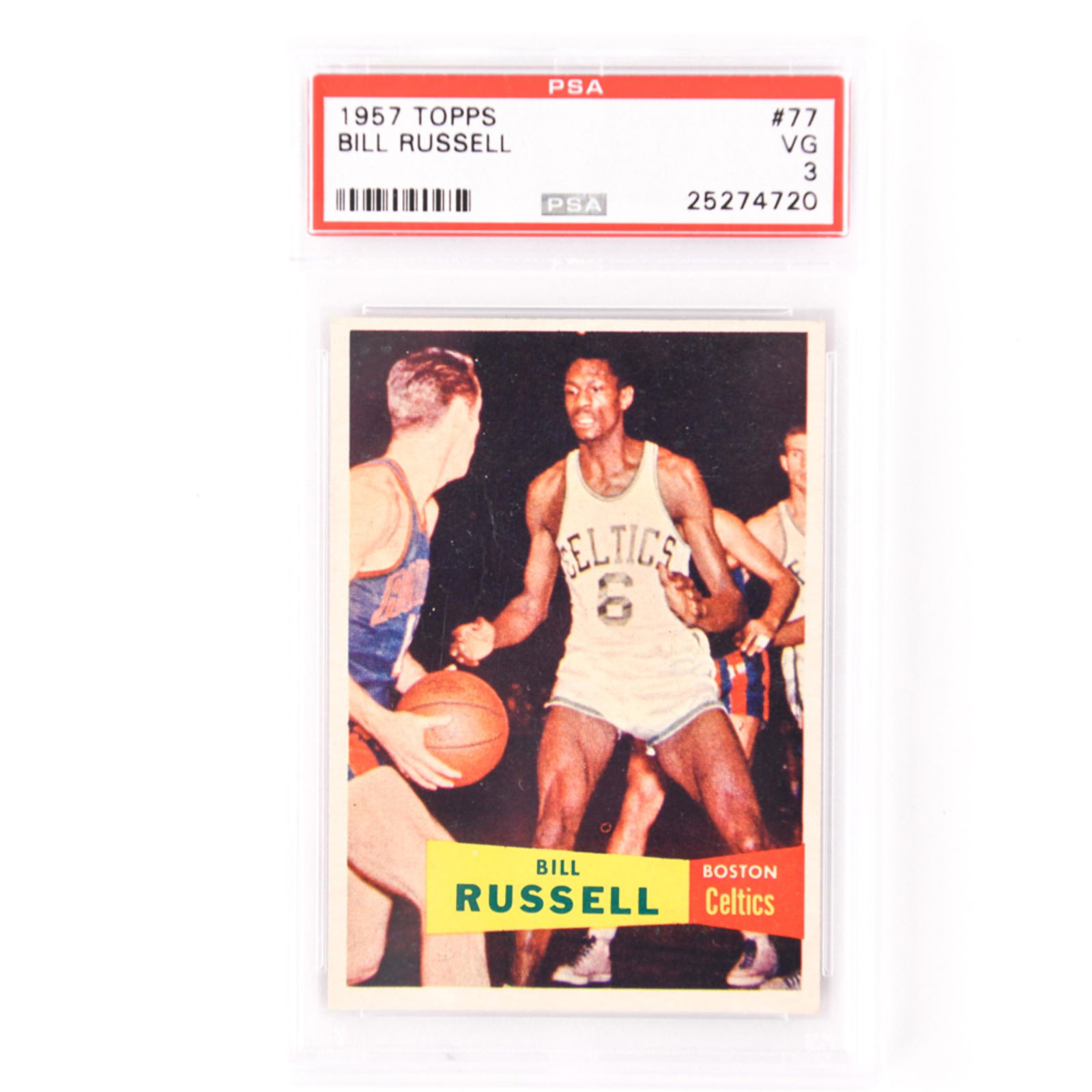 1957 TOPPS #77 BILL RUSSELL CARD (1 of 2)