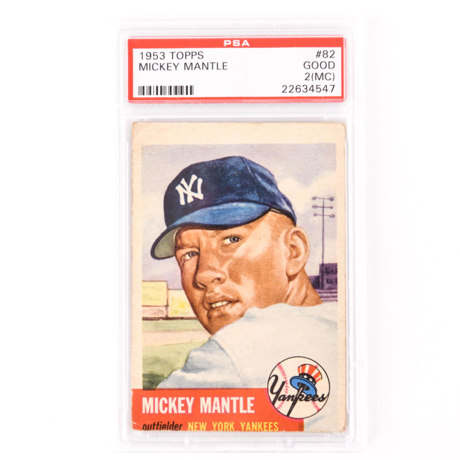 1953 TOPPS #82 MICKEY MANTLE CARD (1 of 2)