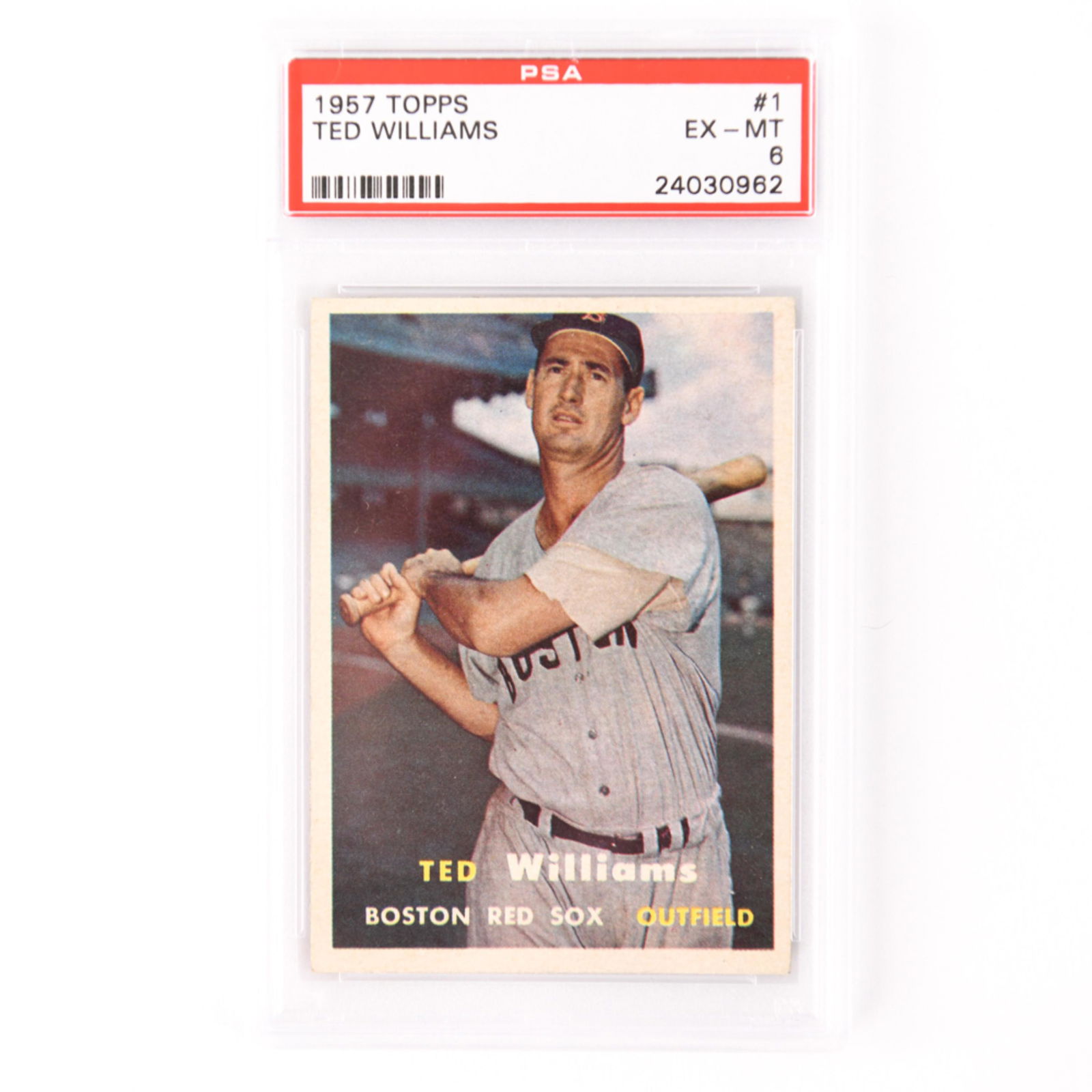 1957 TOPPS #1 TED WILLIAMS CARD (1 of 2)