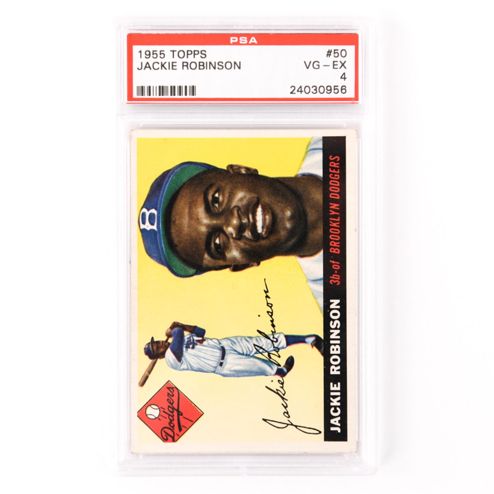 1955 TOPPS #50 JACKIE ROBINSON CARD (1 of 2)