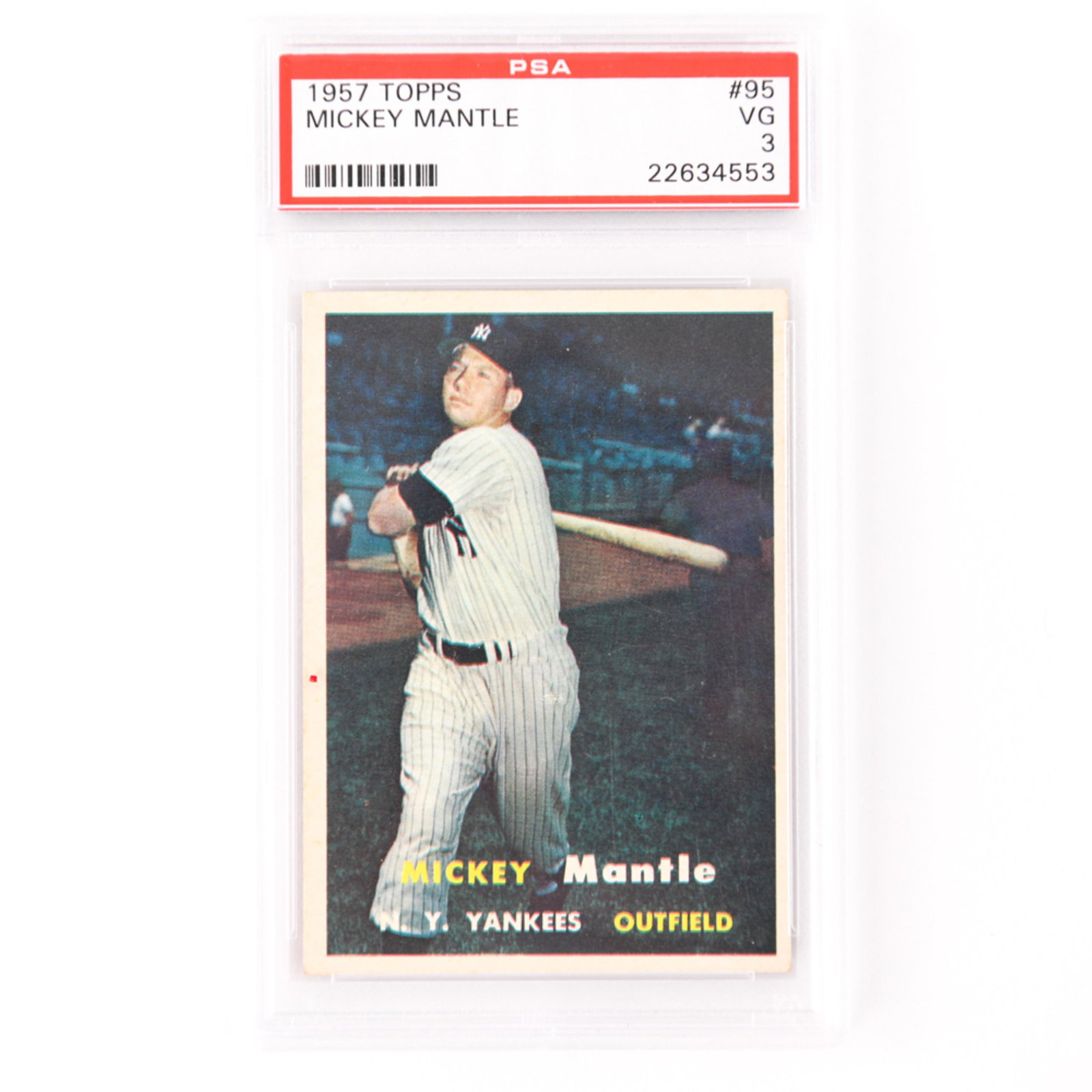 1957 TOPPS #95 MICKEY MANTLE CARD (1 of 2)