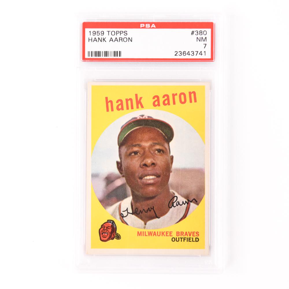 1959 TOPPS #380 HANK AARON CARD (1 of 2)