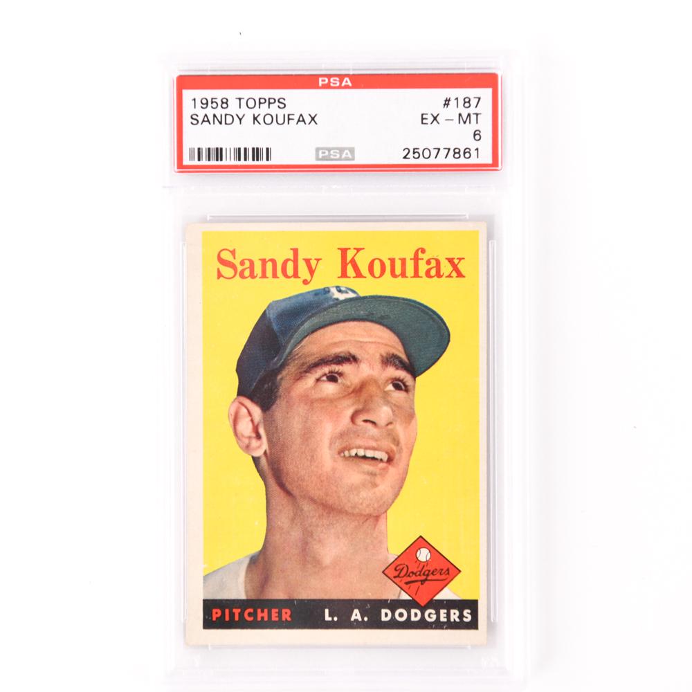 1958 TOPPS #187 SANDY KOUFAX CARD (1 of 2)