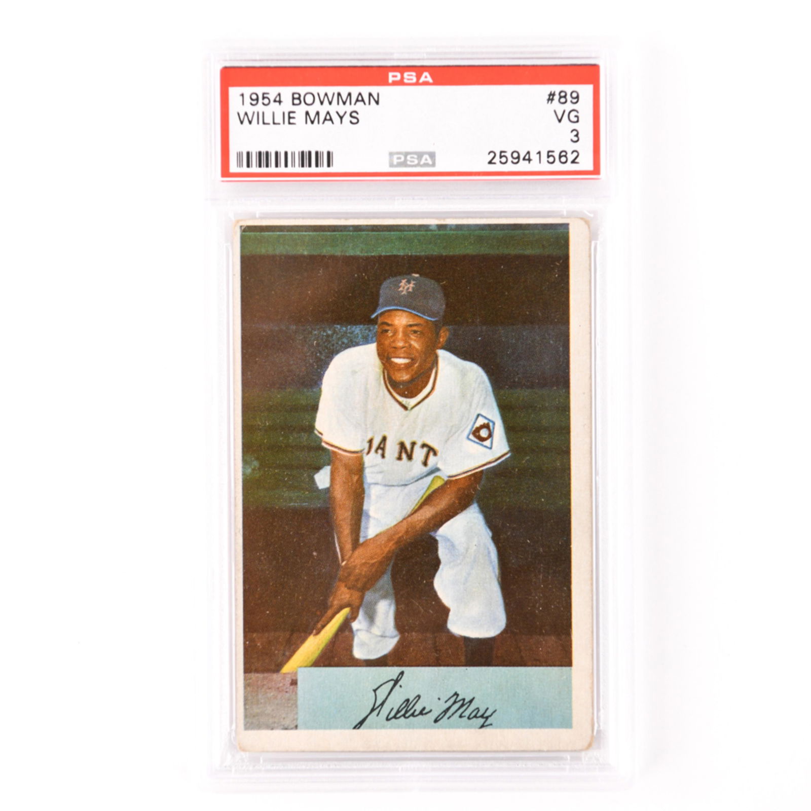 1954 BOWMAN #89 WILLIE MAYS CARD (1 of 2)