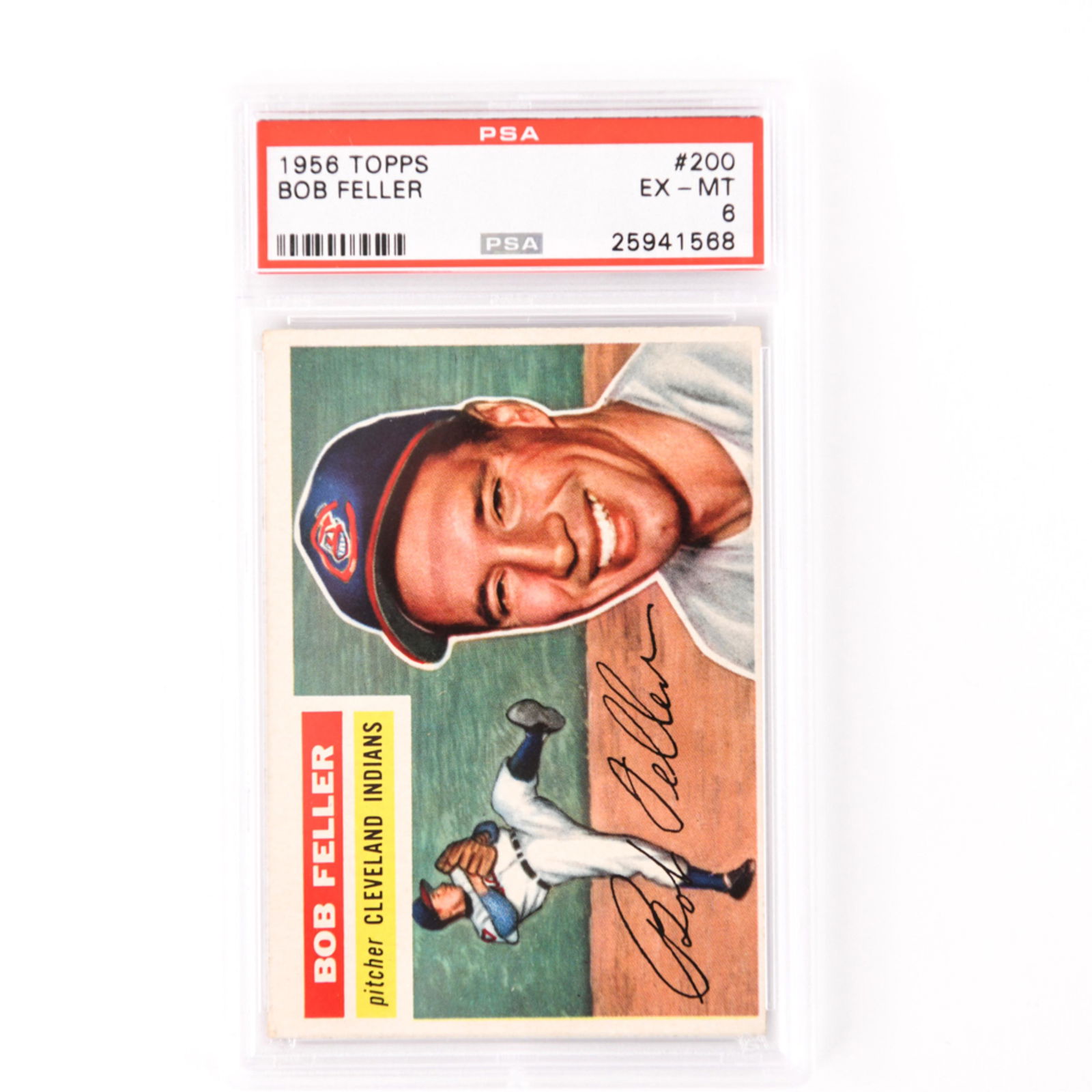 1956 TOPPS #200 BOB FELLER CARD (1 of 2)