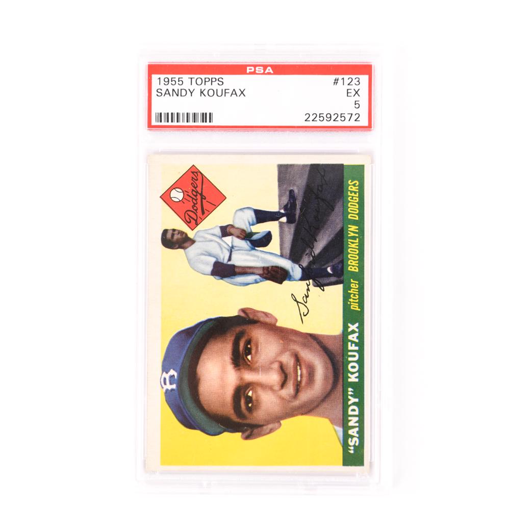 1955 TOPPS #123 SANDY KOUFAX CARD (1 of 2)
