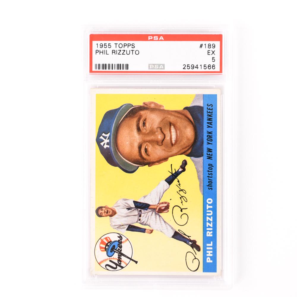 1955 TOPPS #189 PHIL RIZZUTO CARD (1 of 2)
