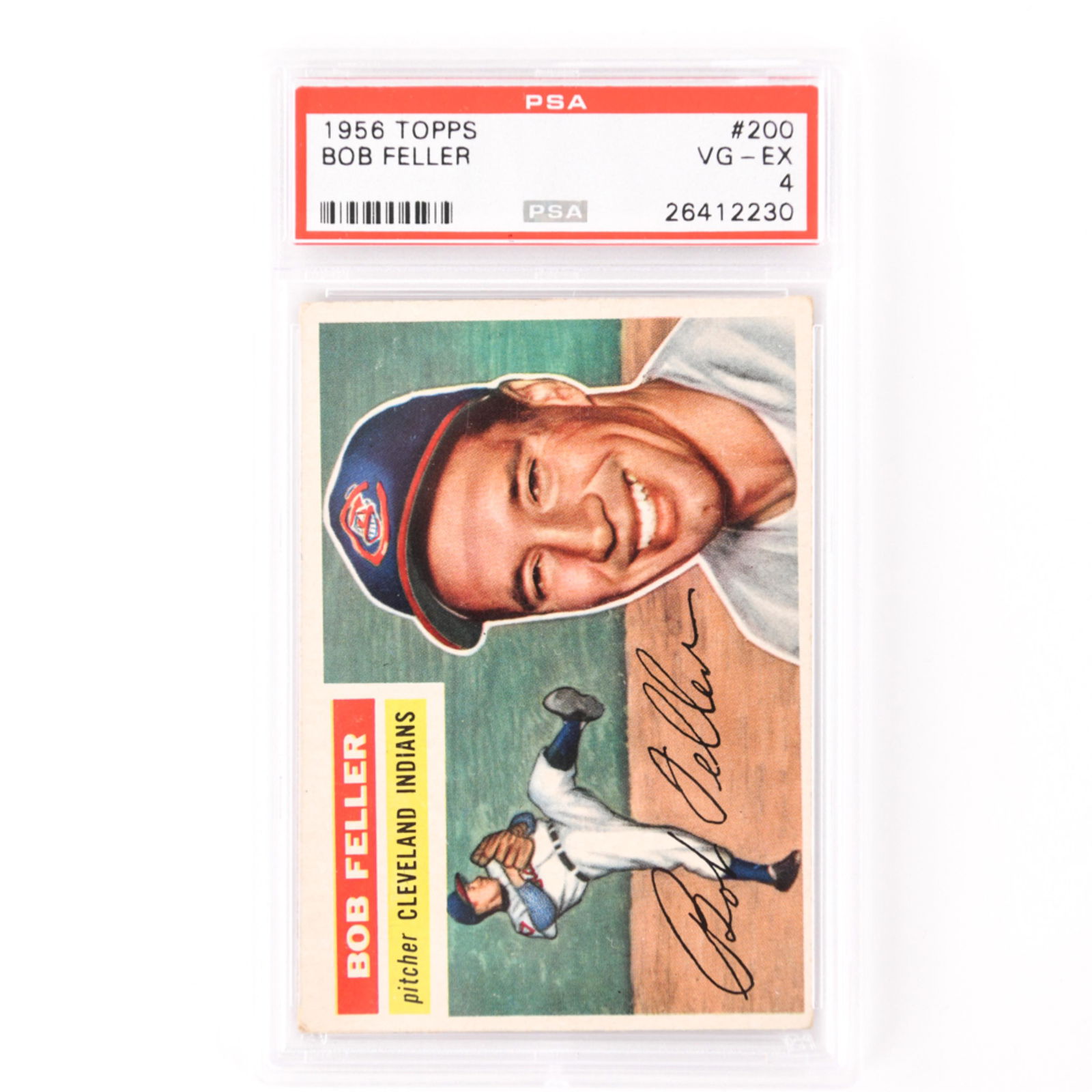 1956 TOPPS #200 BOB FELLER CARD (1 of 2)