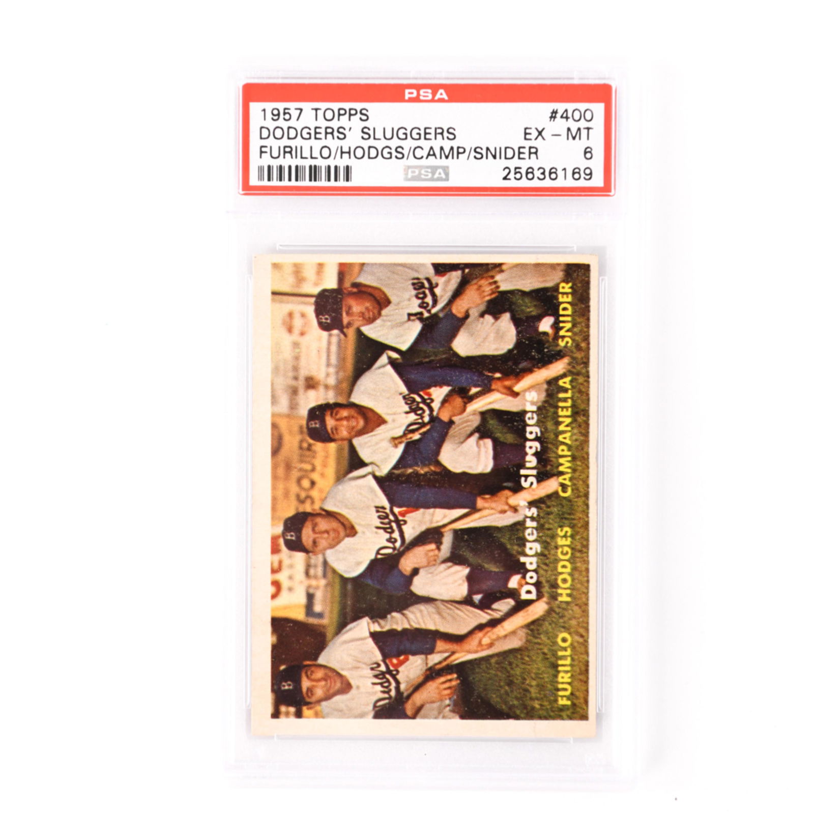 1957 TOPPS #400 DOGERS' SLUGGERS FURILLO/HODGS (1 of 2)