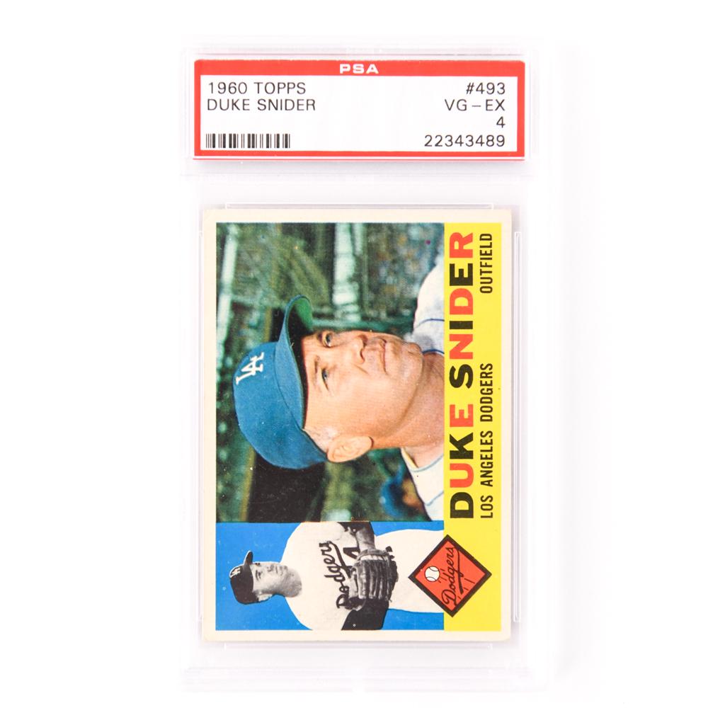 1960 TOPPS #493 DUKE SNIDER CARD (1 of 2)
