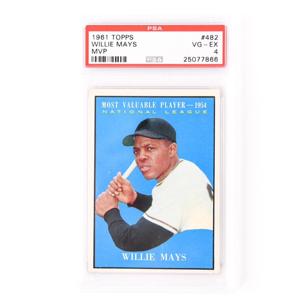 1961 TOPPS #482 WILLIE MAYS MVP CARD (1 of 2)