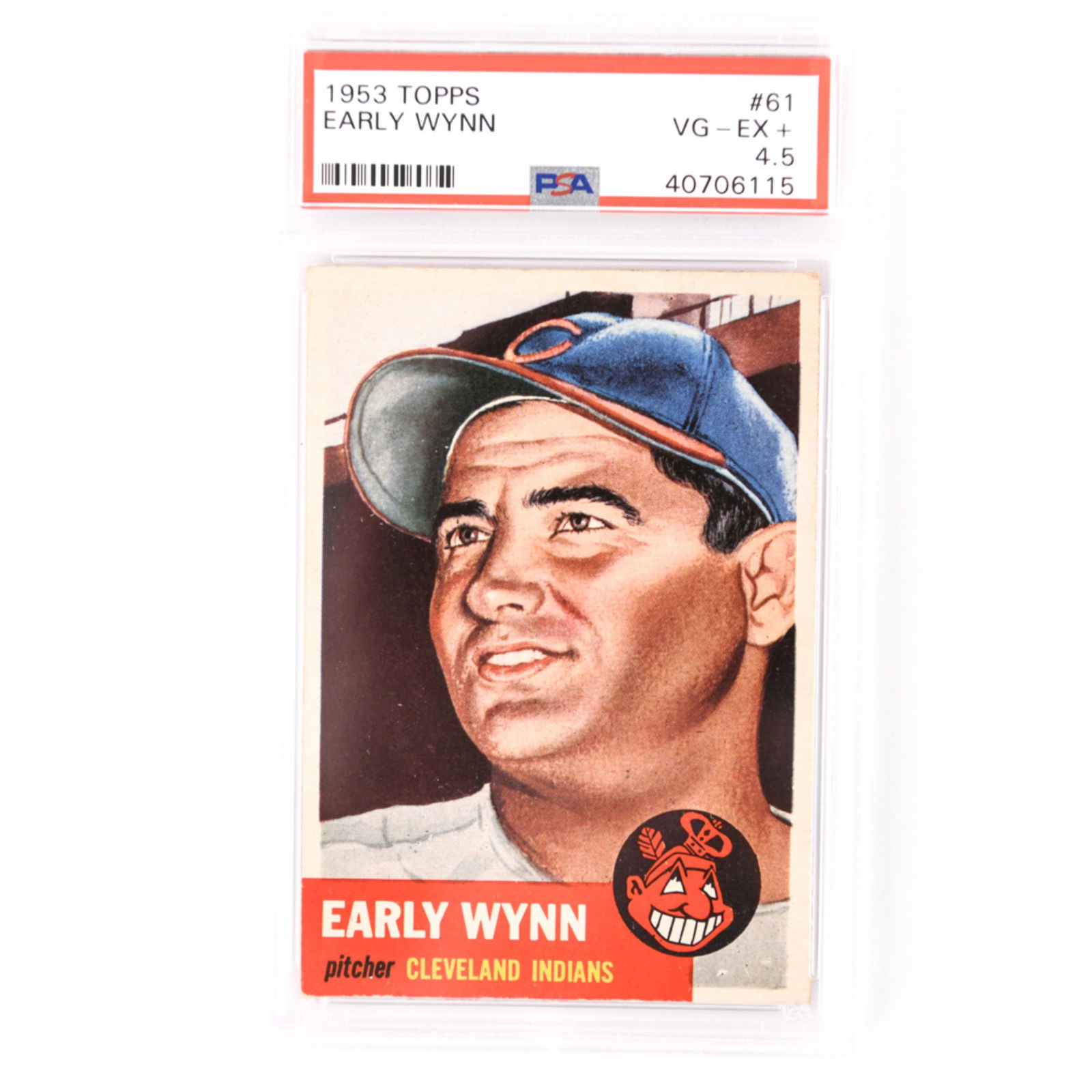 1953 TOPPS #61 EARLY WYNN CARD (1 of 2)