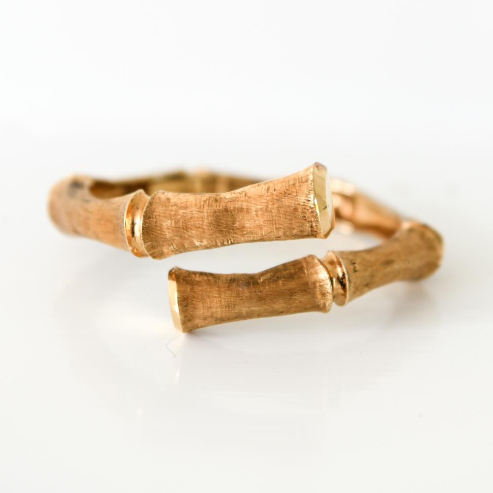 GOLD BAMBOO BANGLE BRACELET (1 of 6)