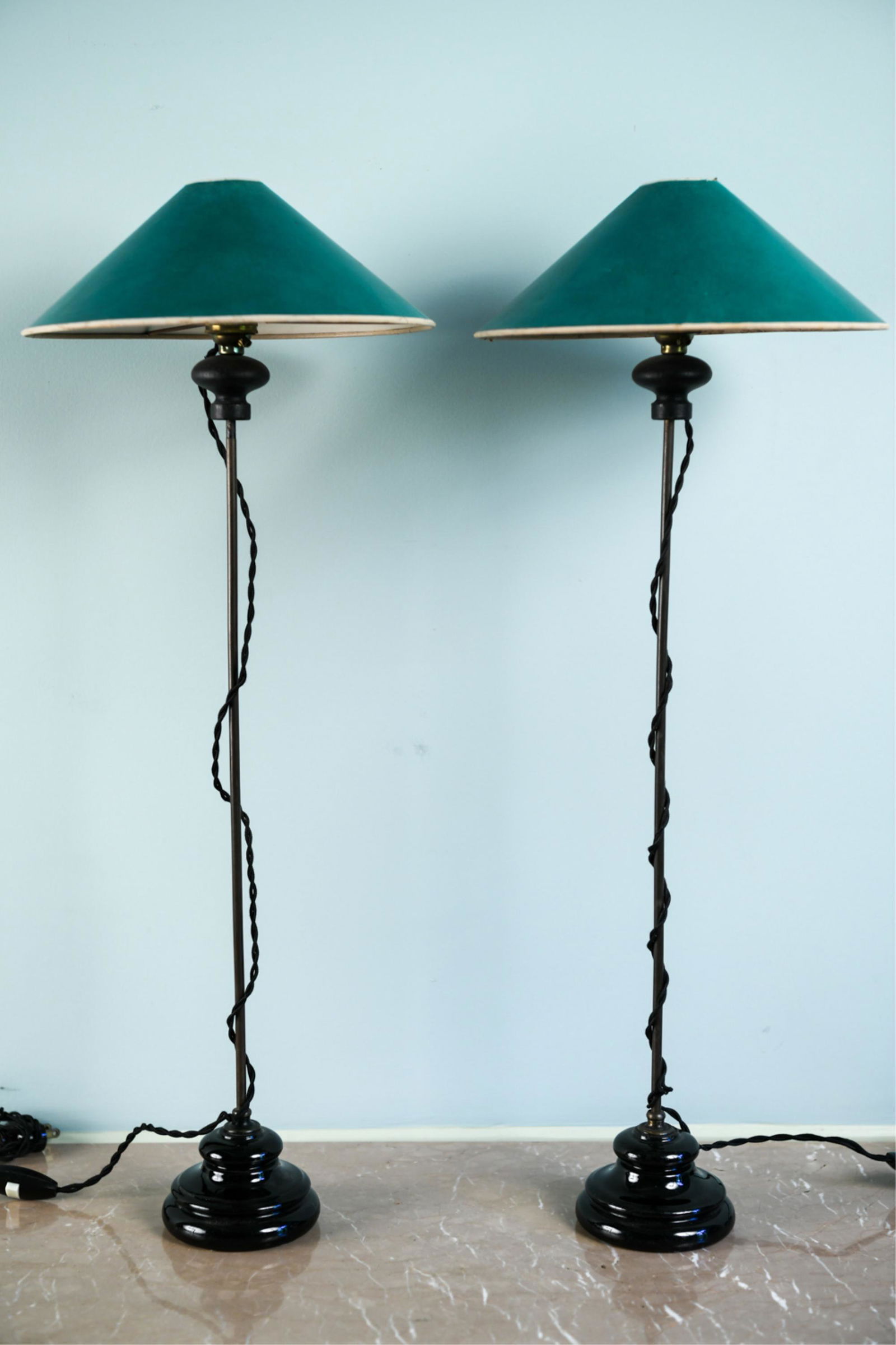 PAIR OF FRENCH TABLE LAMPS (1 of 9)