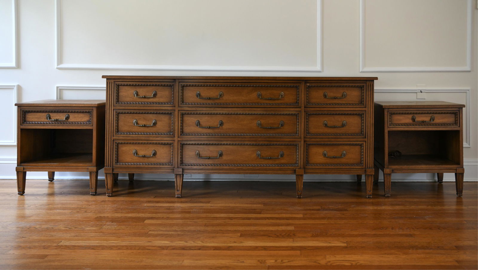 LOUIS XVI FRENCH STYLE DRESSER & NIGHTSTANDS (1 of 14)