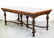 INLAID AND CARVED MAHOGANY EXTENSION TABLE