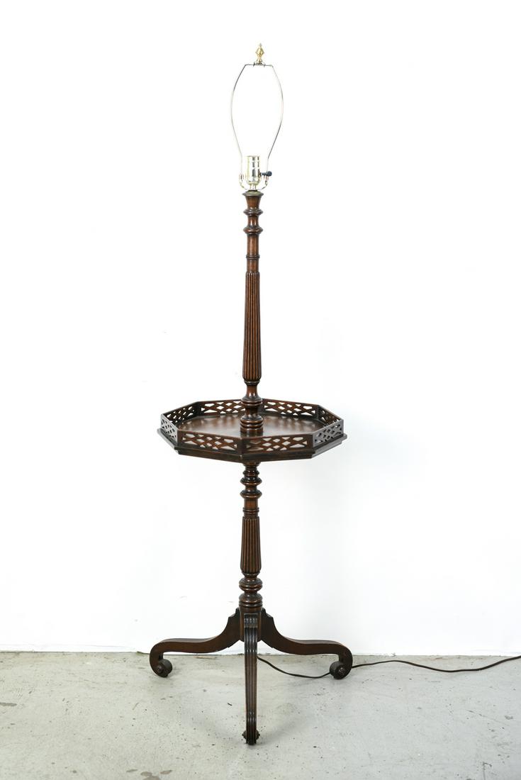 1940’S MAHOGANY OCTAGON LAMP TABLE (1 of 7)