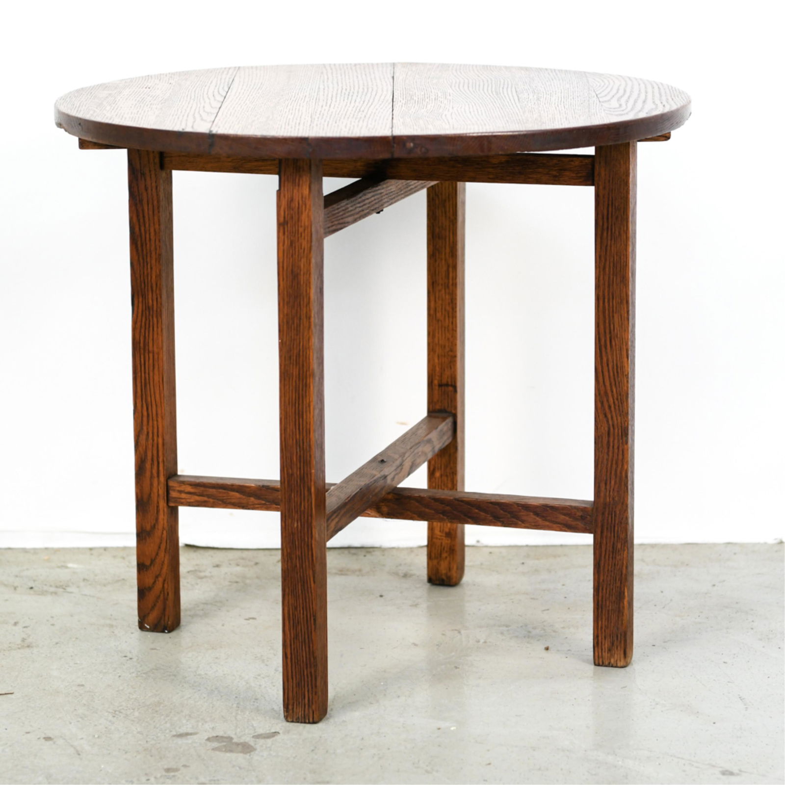 SMALL ANTIQUE FOLDING OAK TABLE (1 of 6)