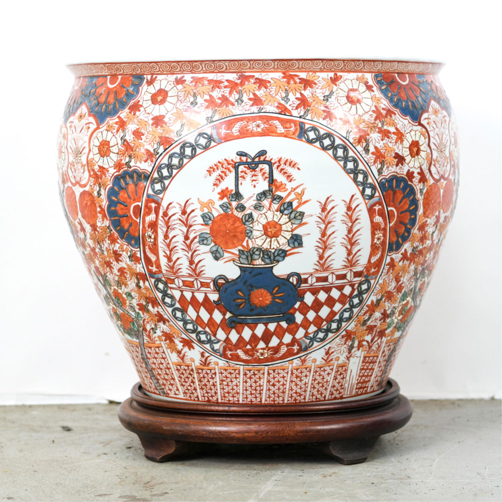 ASIAN CERAMIC FISH BOWL PLANTER (1 of 10)