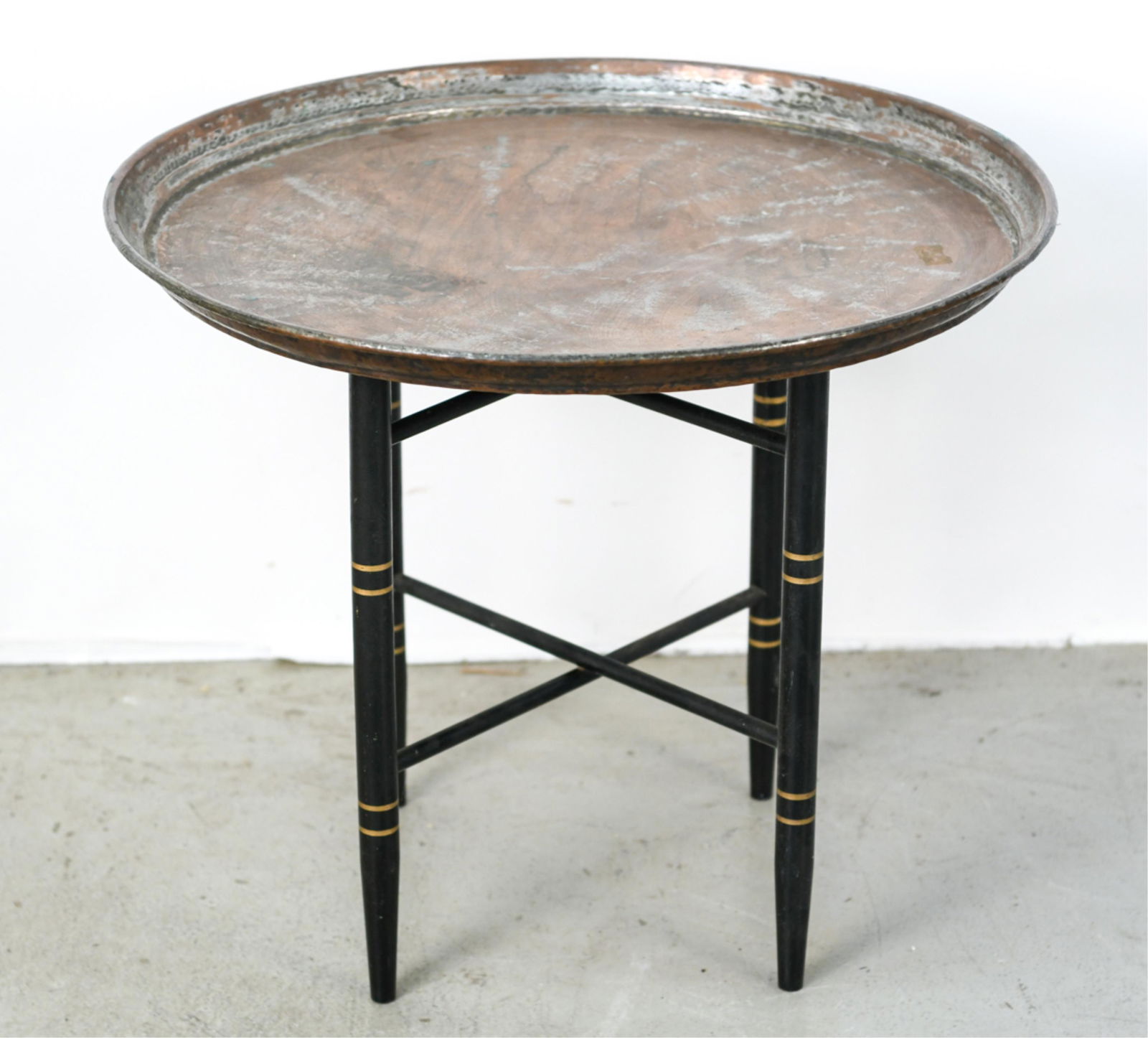 VINTAGE COPPER TRAY TABLE (1 of 5)