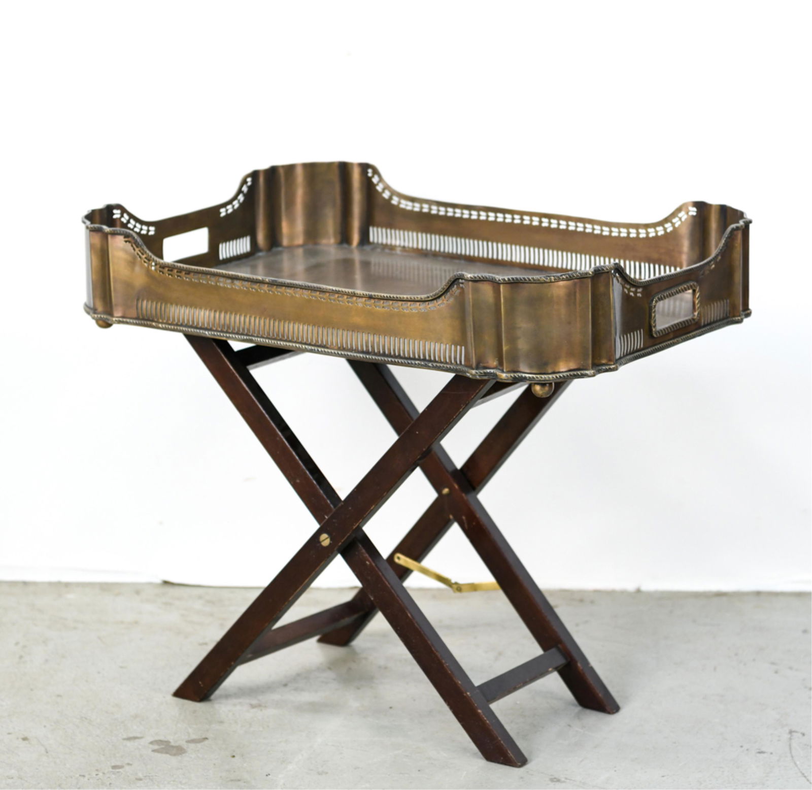 CONTEMPORARY BRASS TRAY TABLE (1 of 7)