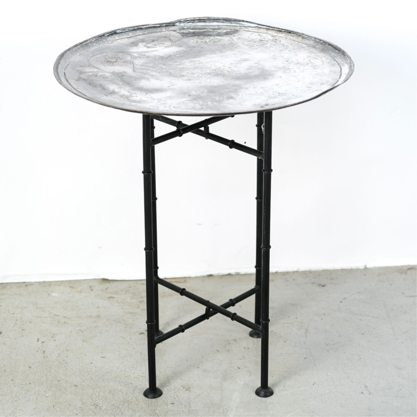 ANTIQUE SILVERPLATE TRAY TABLE (1 of 5)