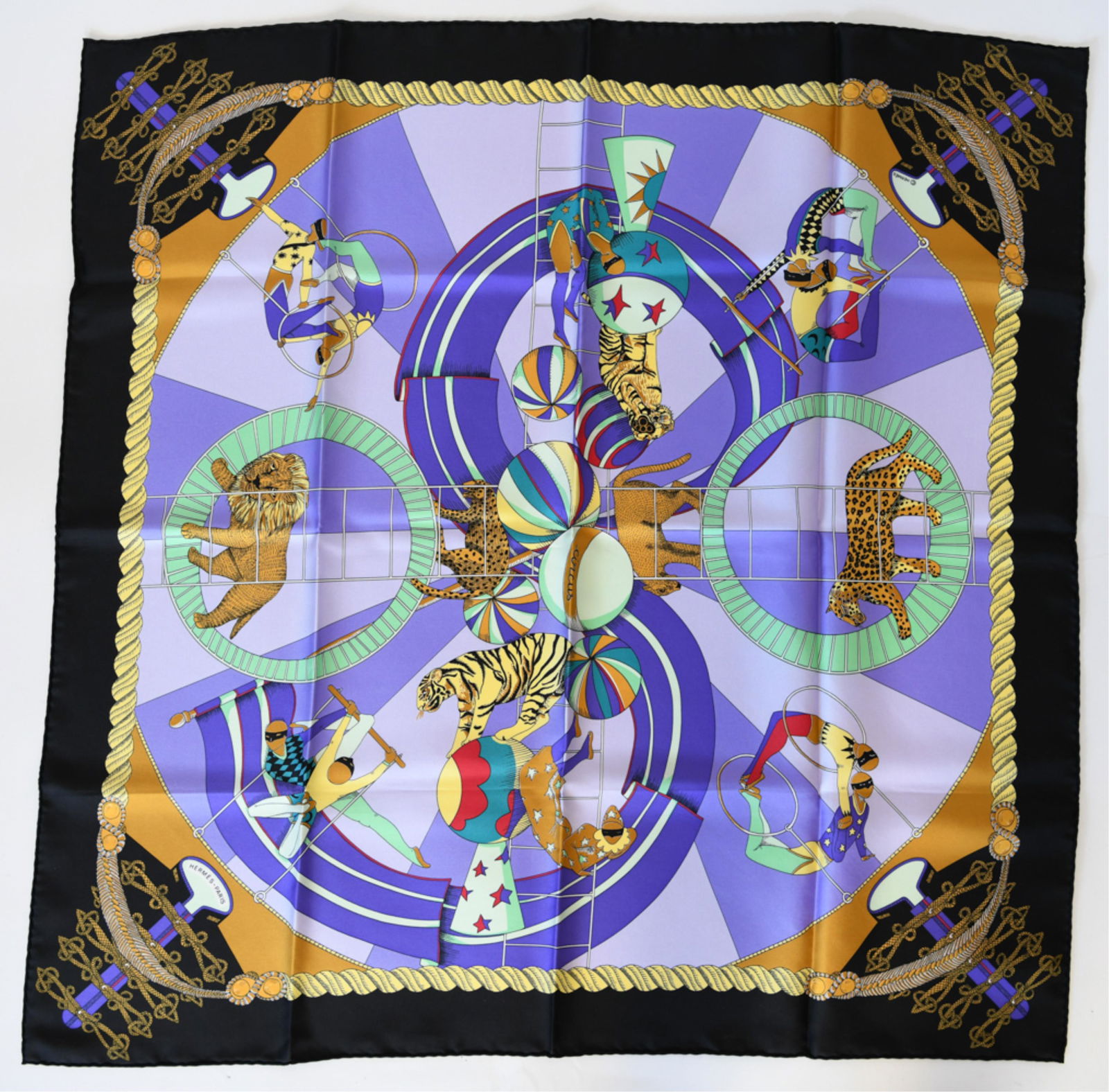 HERMES SILK SCARF CIRCUS DESIGN (1 of 7)