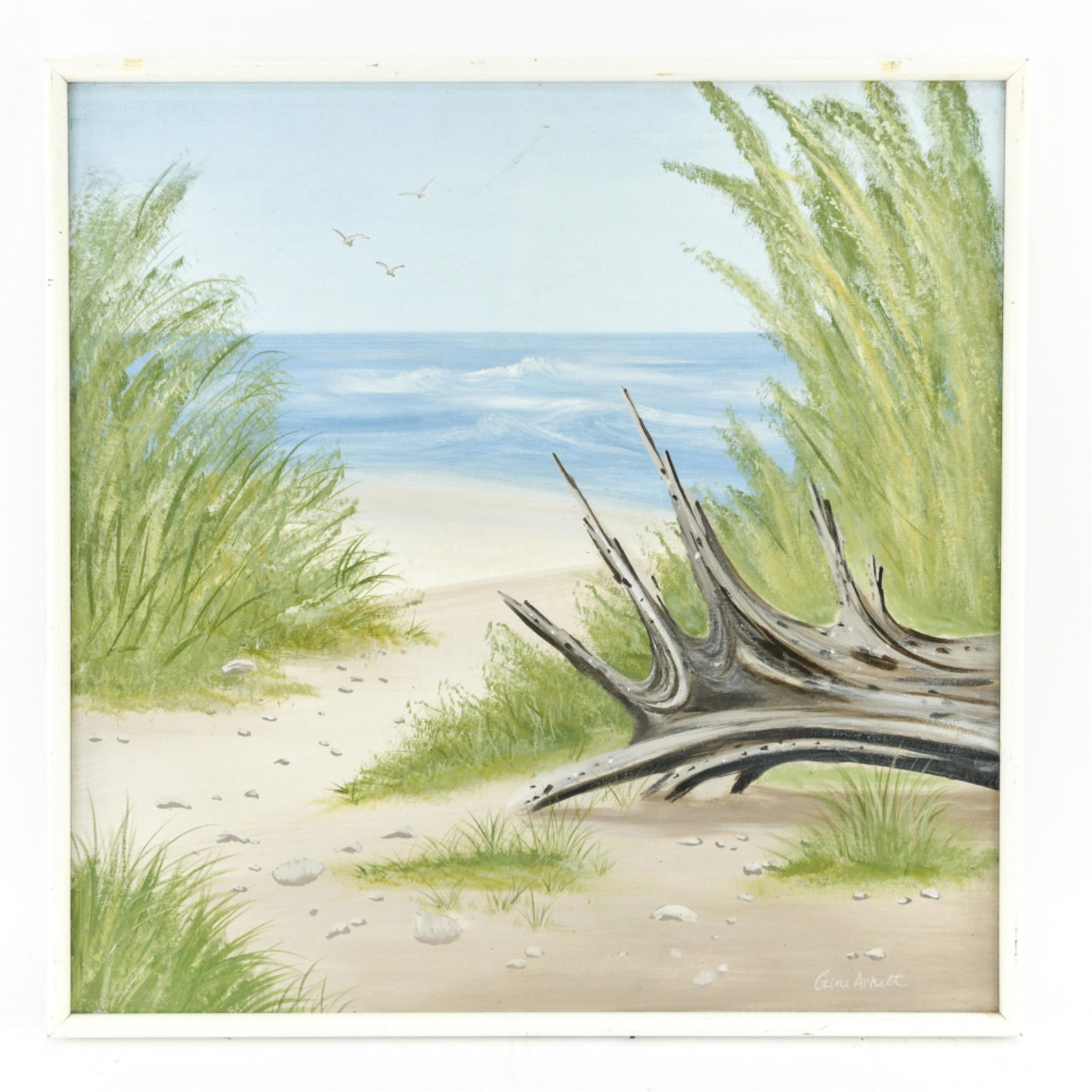 MODERN DANISH SHORELINE PAINTING O/C (1 of 7)