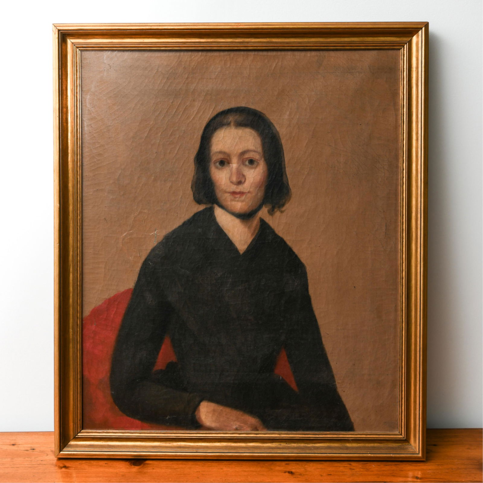 MID-19TH C. AMERICAN PORTRAIT OF A WOMAN (1 of 6)