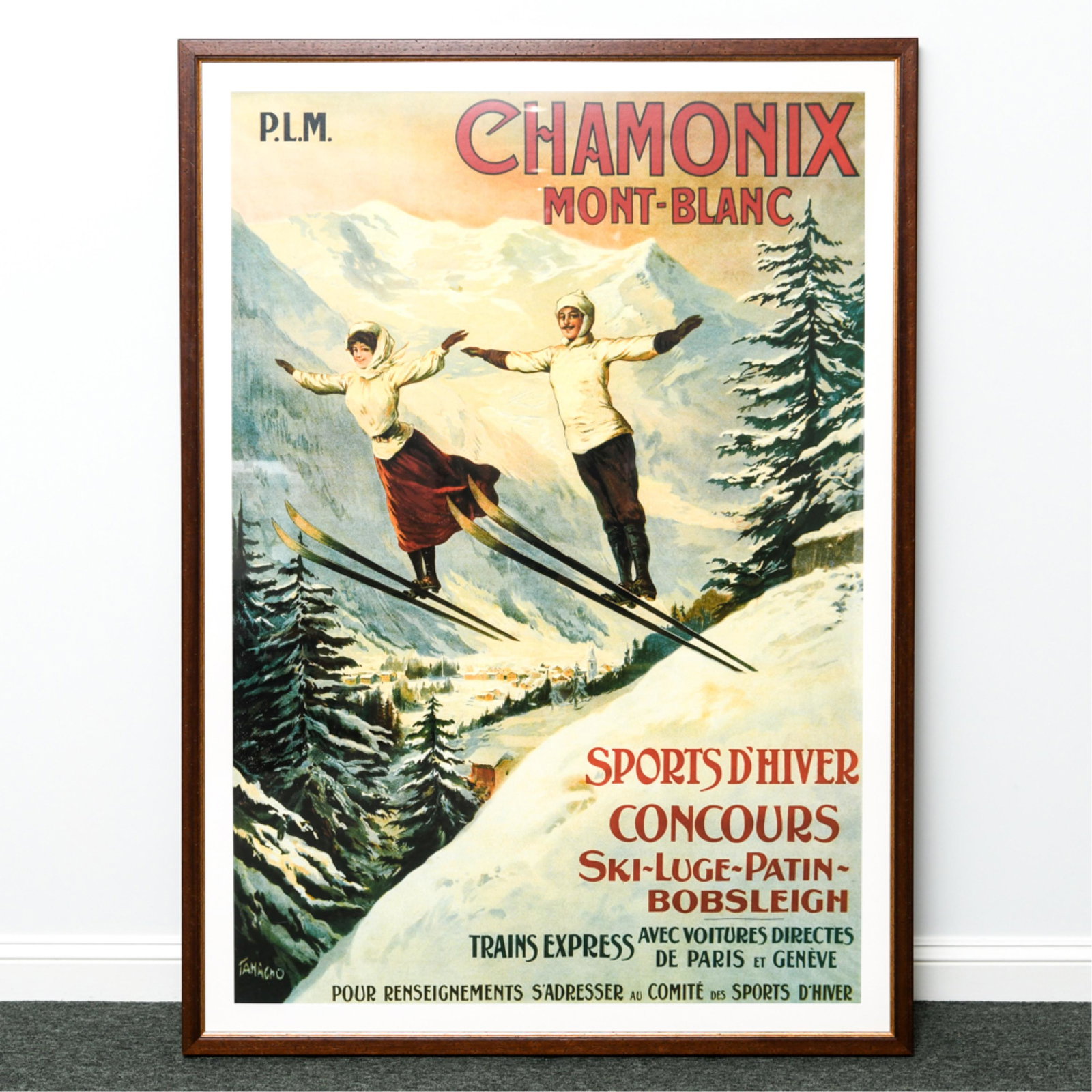 LARGE REPRODUCTION SKI POSTER (1 of 8)