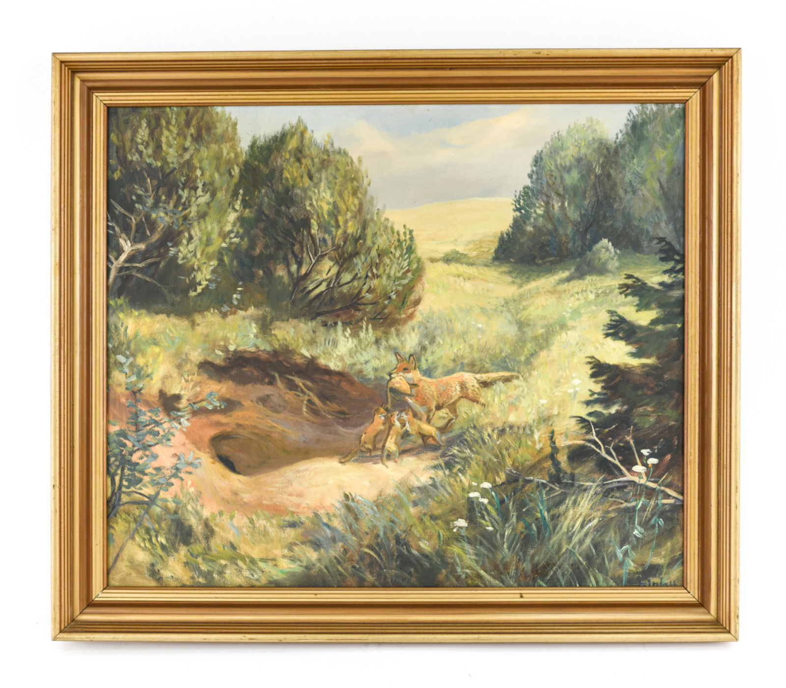 20TH C. O/C FOX & KITS (1 of 10)