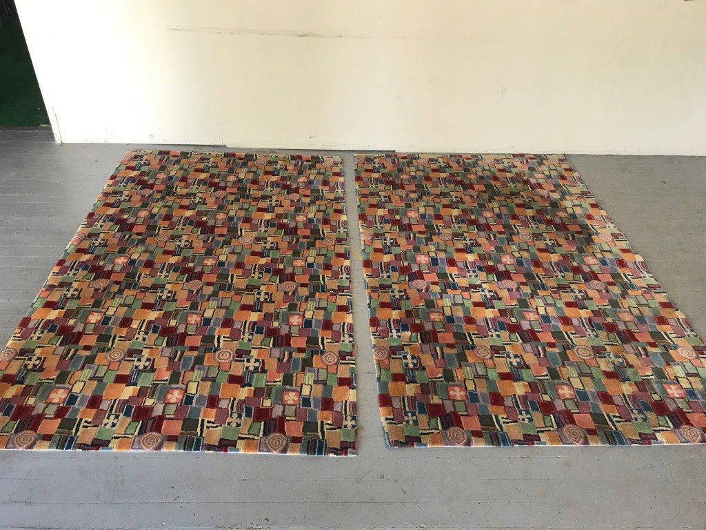 (2) CONTEMPORARY PATCHWORK STYLE RUGS (1 of 5)