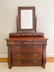 19TH C. EMPIRE MAHOGANY VANITY CHEST