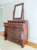 19TH C. EMPIRE MAHOGANY VANITY CHEST - 4