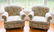 PAIR LOUNGE CHAIRS W/ ANIMAL & FLOWER UPHOLSTERY
