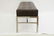 FLORENCE KNOLL STYLE CHROME AND LEATHER BENCH - 7
