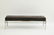 FLORENCE KNOLL STYLE CHROME AND LEATHER BENCH - 8