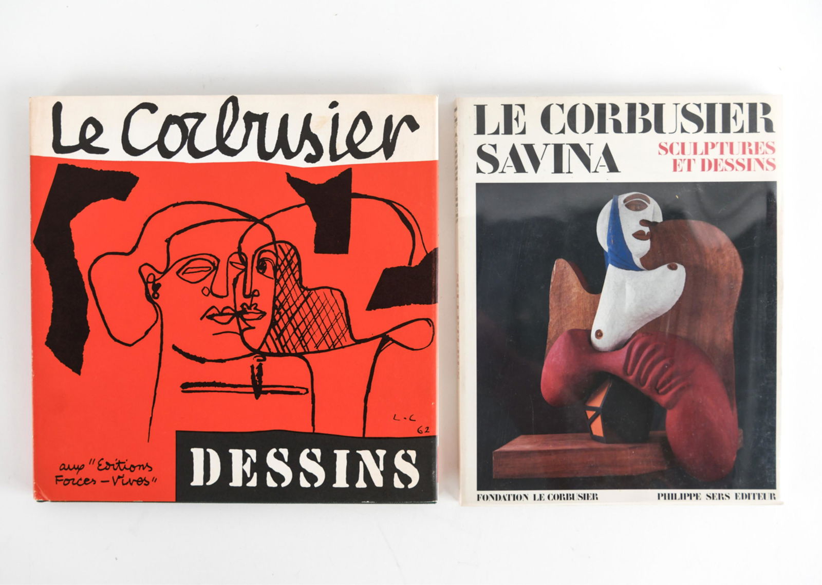(2) LE CORBUSIER BOOKS: Including Le Corbusier Savina and Le Corbusier Dessins. Dimensions: (Larger) H 11” x W 11” Condition: Some Light toning and angling wear.