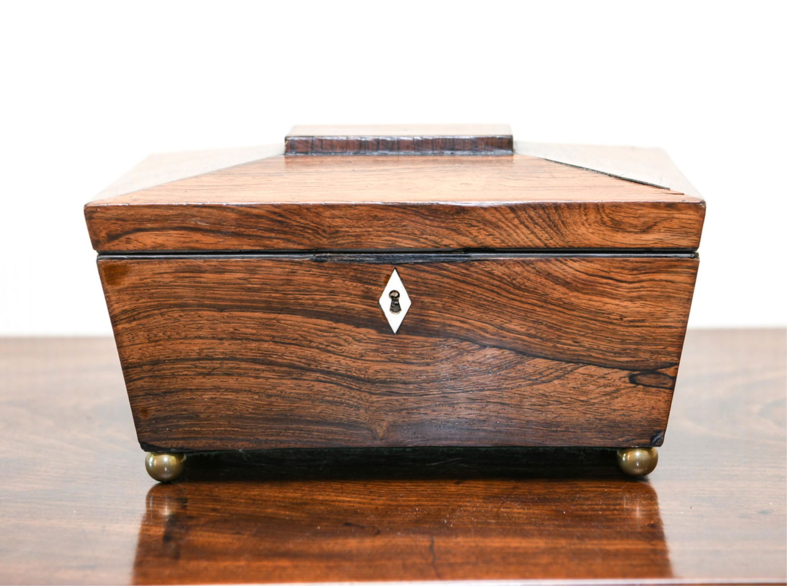 19TH C. REGENCY TEA CADDY CASKET (1 of 10)