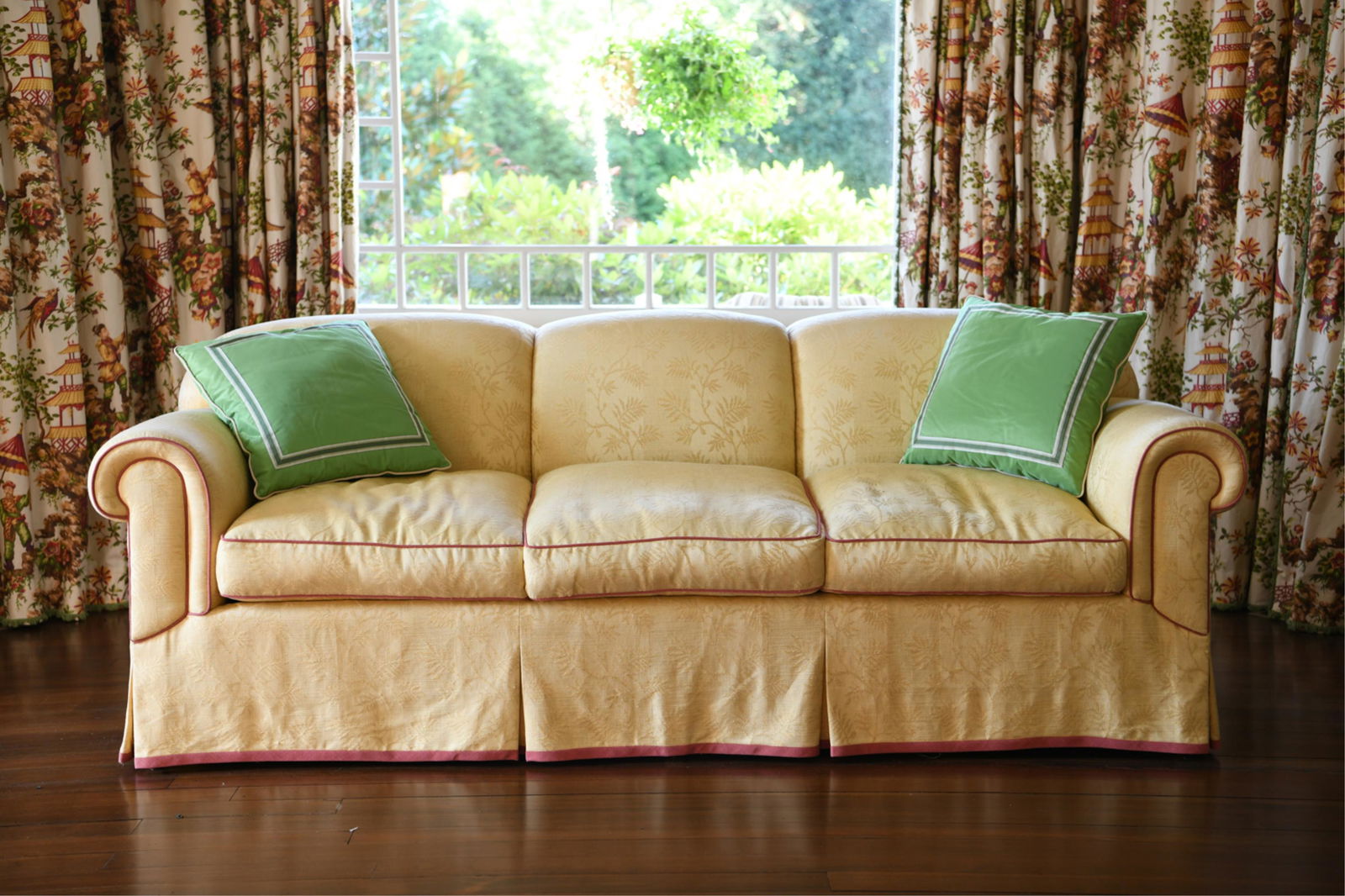 DAMASK UPHOLSTERED SOFA (1 of 10)