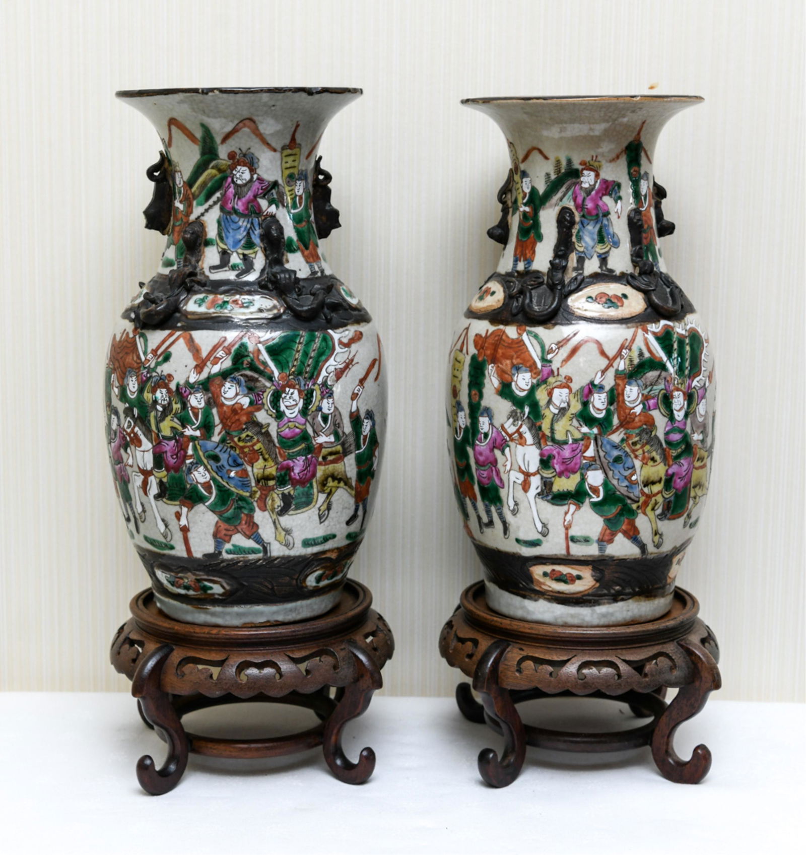PAIR OF CONTEMPORARY ASIAN VASES (1 of 18)