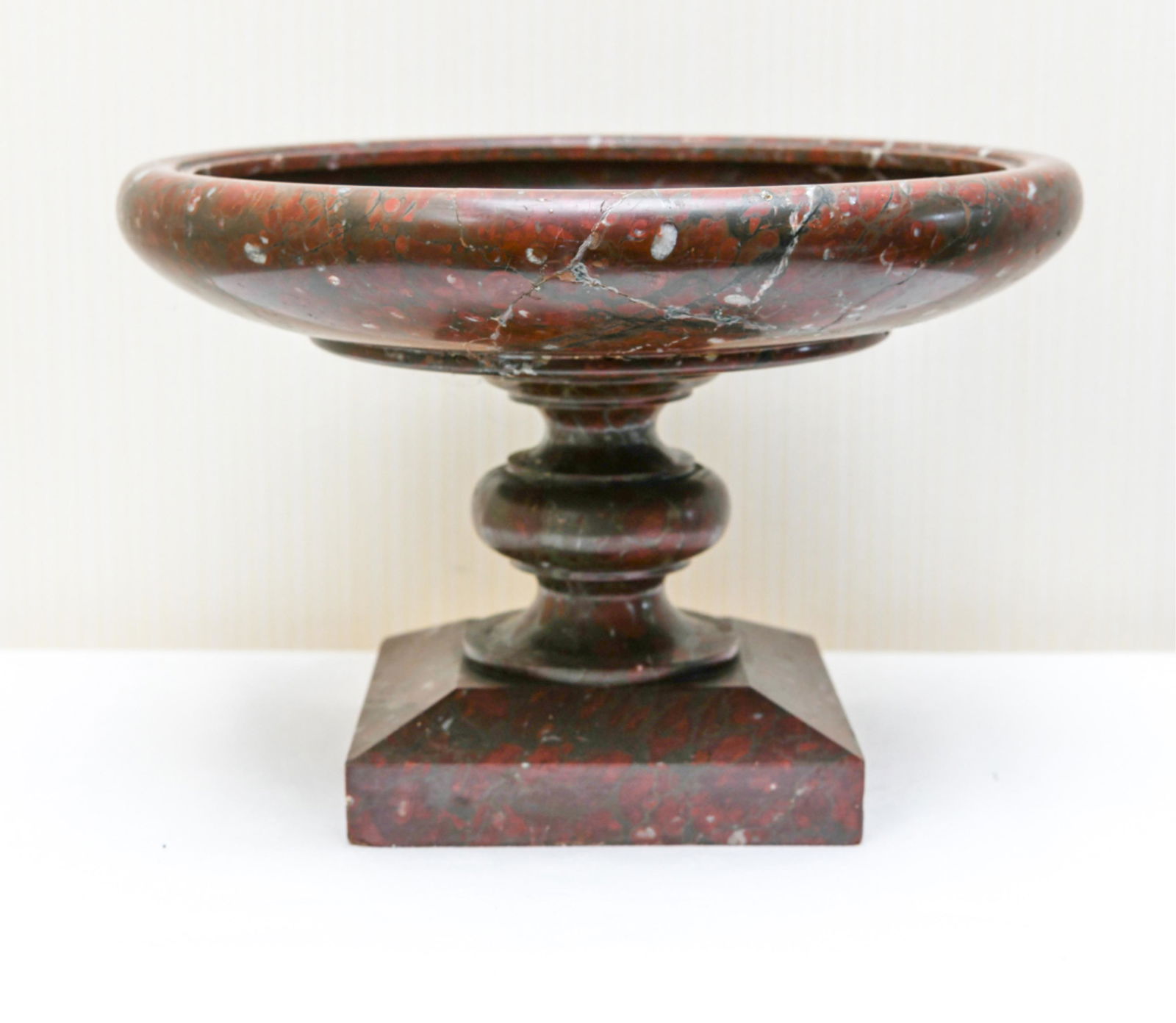 ANTIQUE FRENCH ROUGE MARBLE TAZZA (1 of 13)
