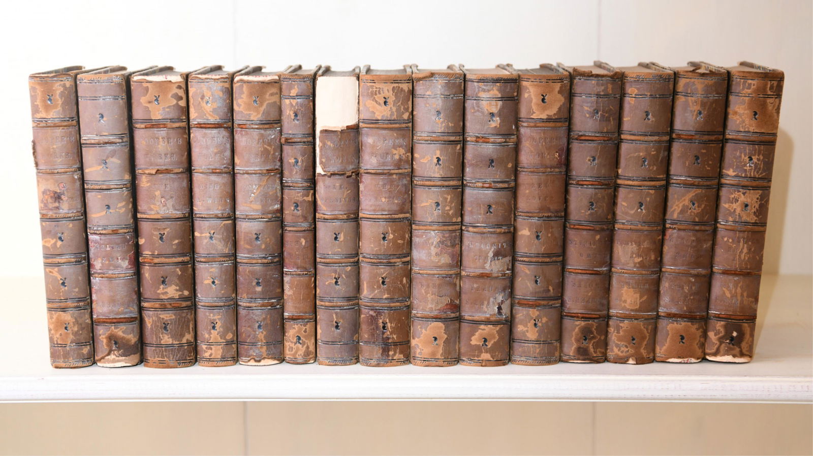 LEATHER BOUND COOPER"S WORKS (15) VOLUMES (1 of 7)