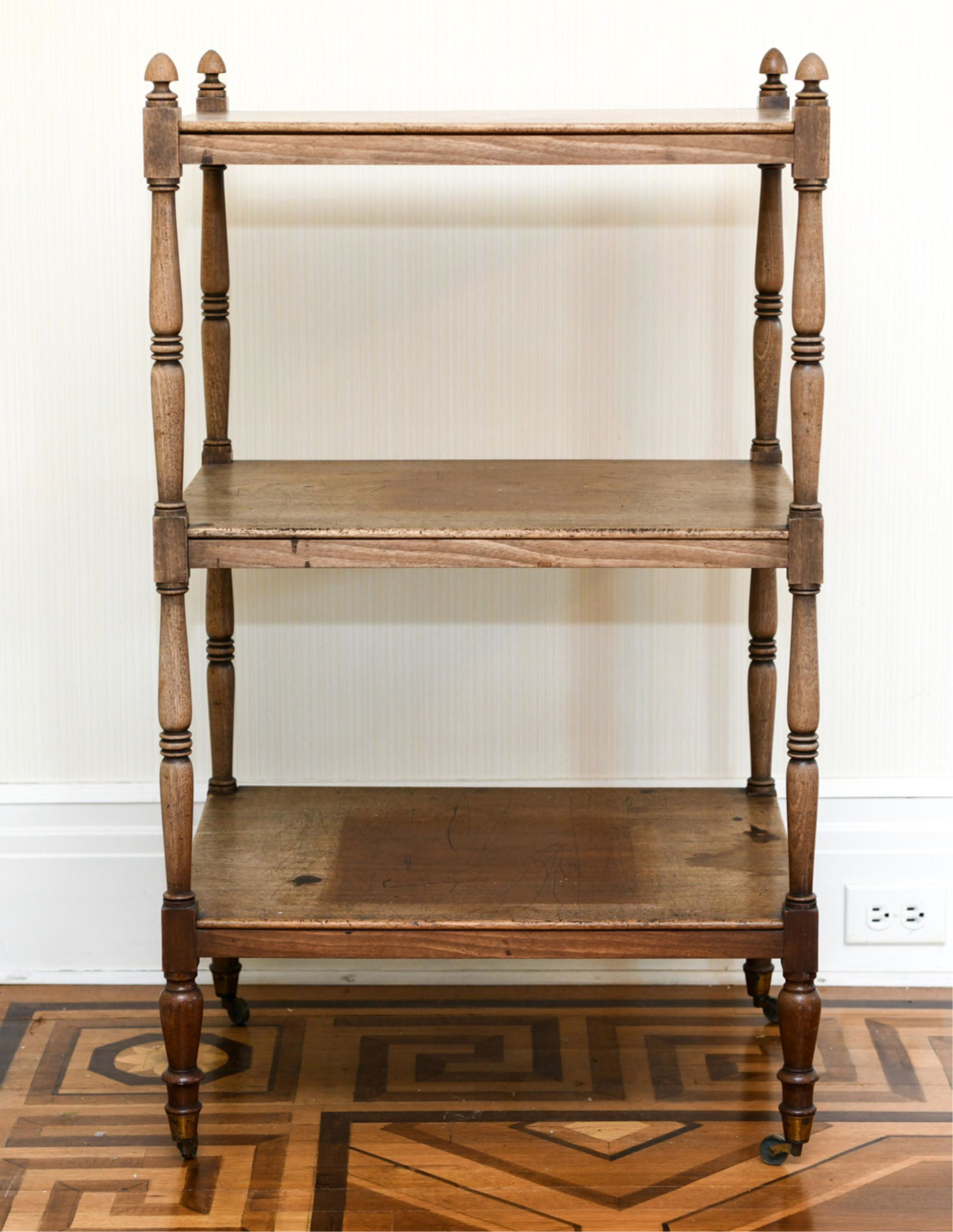 ANTIQUE 3-TIER TABLE (1 of 10)