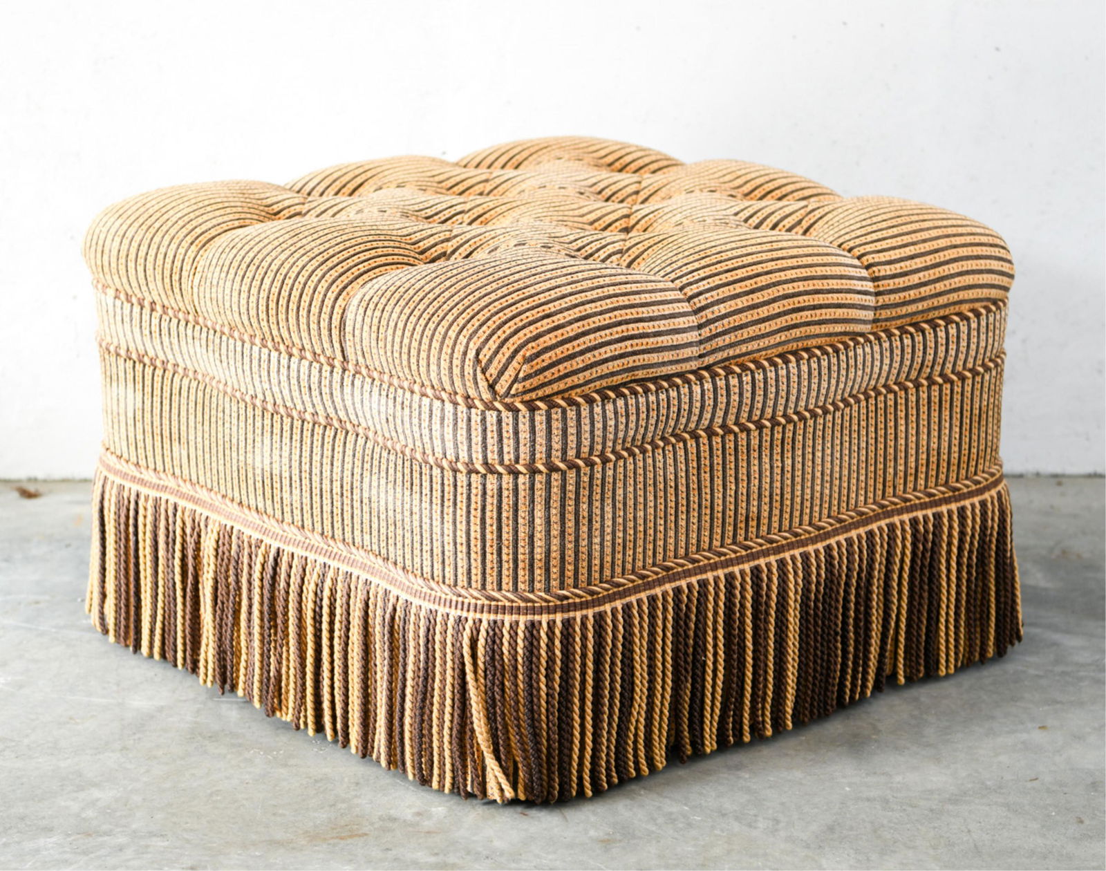 UPHOLSTERED TUFTED OTTOMAN (1 of 8)