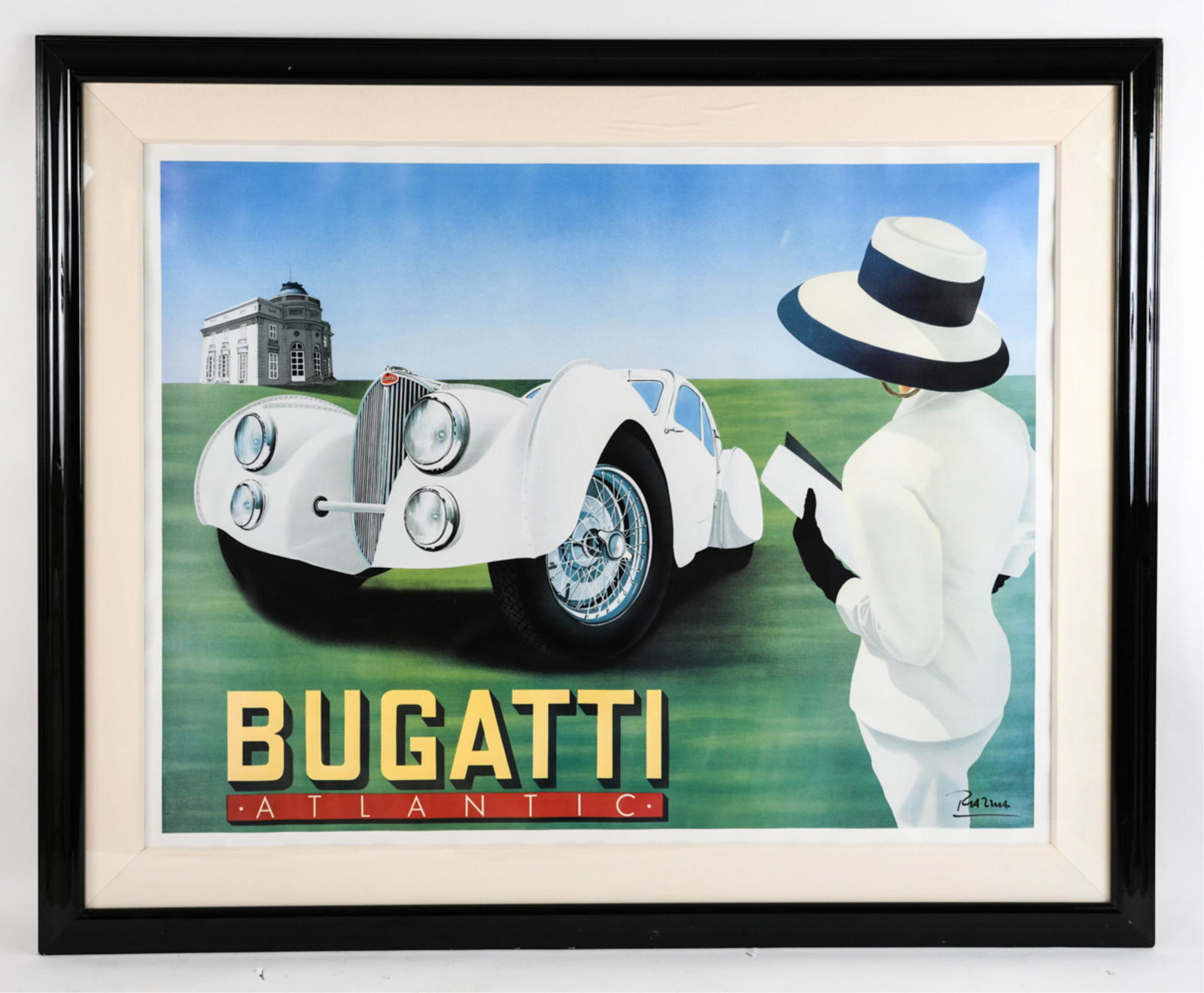 RAZZIA, FRENCH (B 1950) BUGATTI ATLANTIC POSTER (1 of 14)